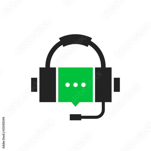 abstract hotline logo with buble