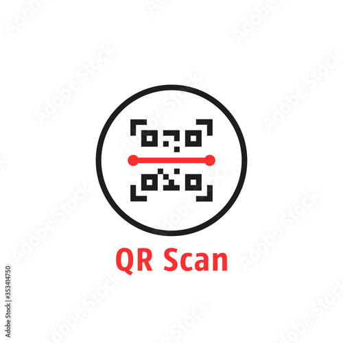 minimal qr code scan badge