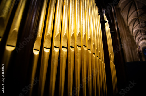 Foto Organ pipes in a church
