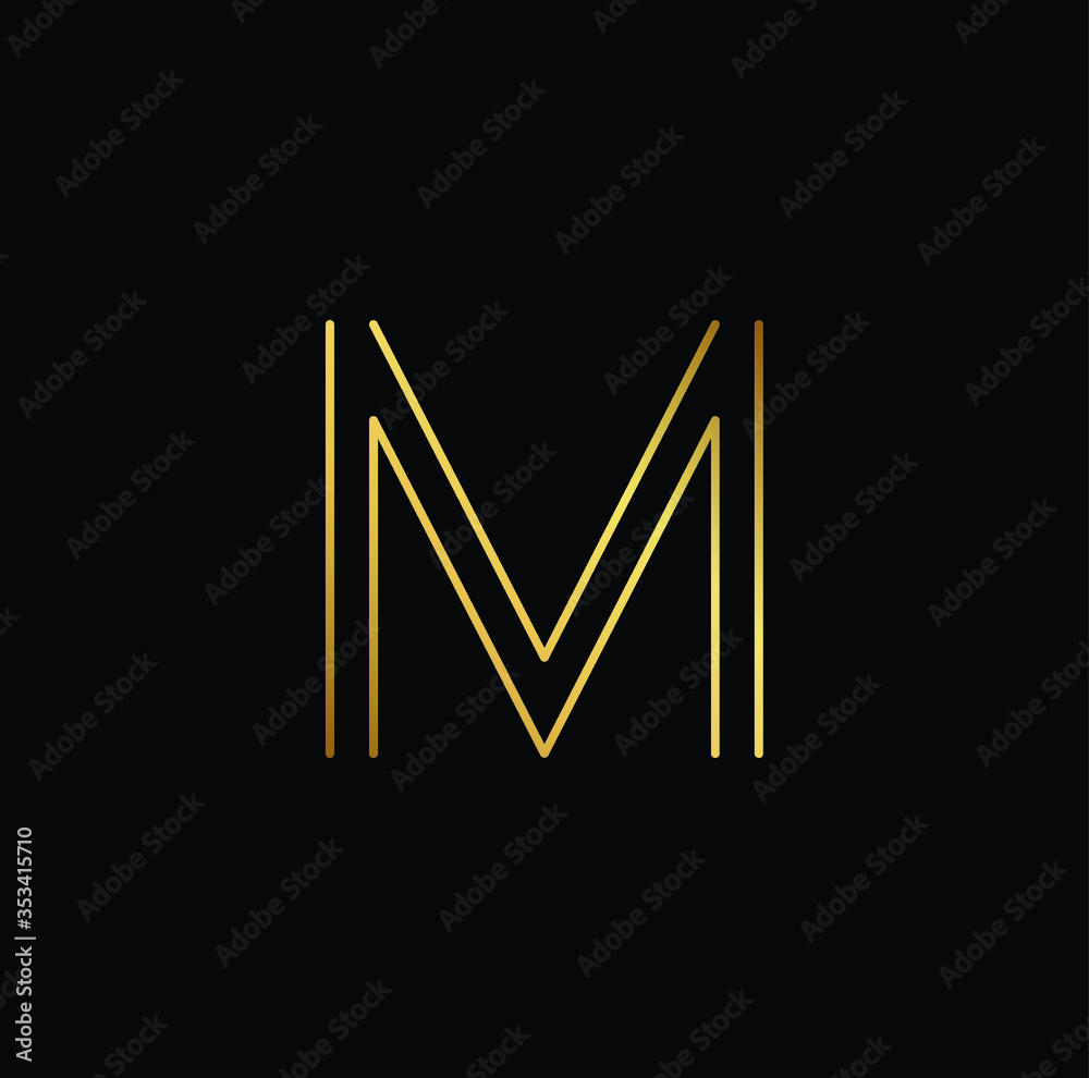 Professional Innovative Initial M logo and MM logo. Letter M MM Minimal elegant Monogram. Premium Business Artistic Alphabet symbol and sign Professional Innovative Initial M logo and MM logo. Letter M MM Minimal elegant Monogram. Premium Business Artistic Alphabet symbol and sign