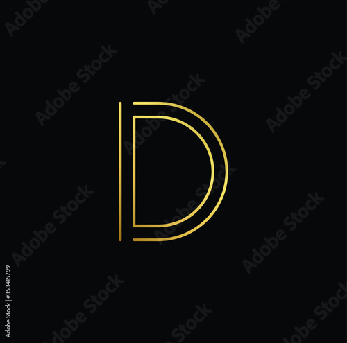  Professional Innovative Initial D logo and DD logo. Letter D DD Minimal elegant Monogram. Premium Business Artistic Alphabet symbol and sign
