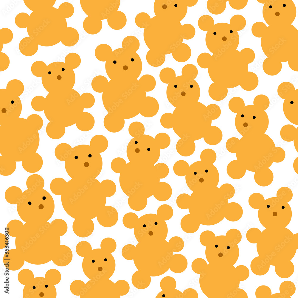 Teddy bears seamless pattern. Repetitive flat design. Teddy bears seamless pattern. Repetitive flat design.
