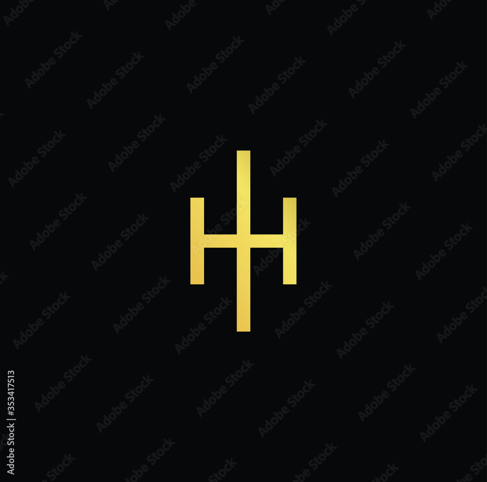 Obraz premium Professional Innovative Initial H logo and HH logo. Letter H HH Minimal elegant Monogram. Premium Business Artistic Alphabet symbol and sign