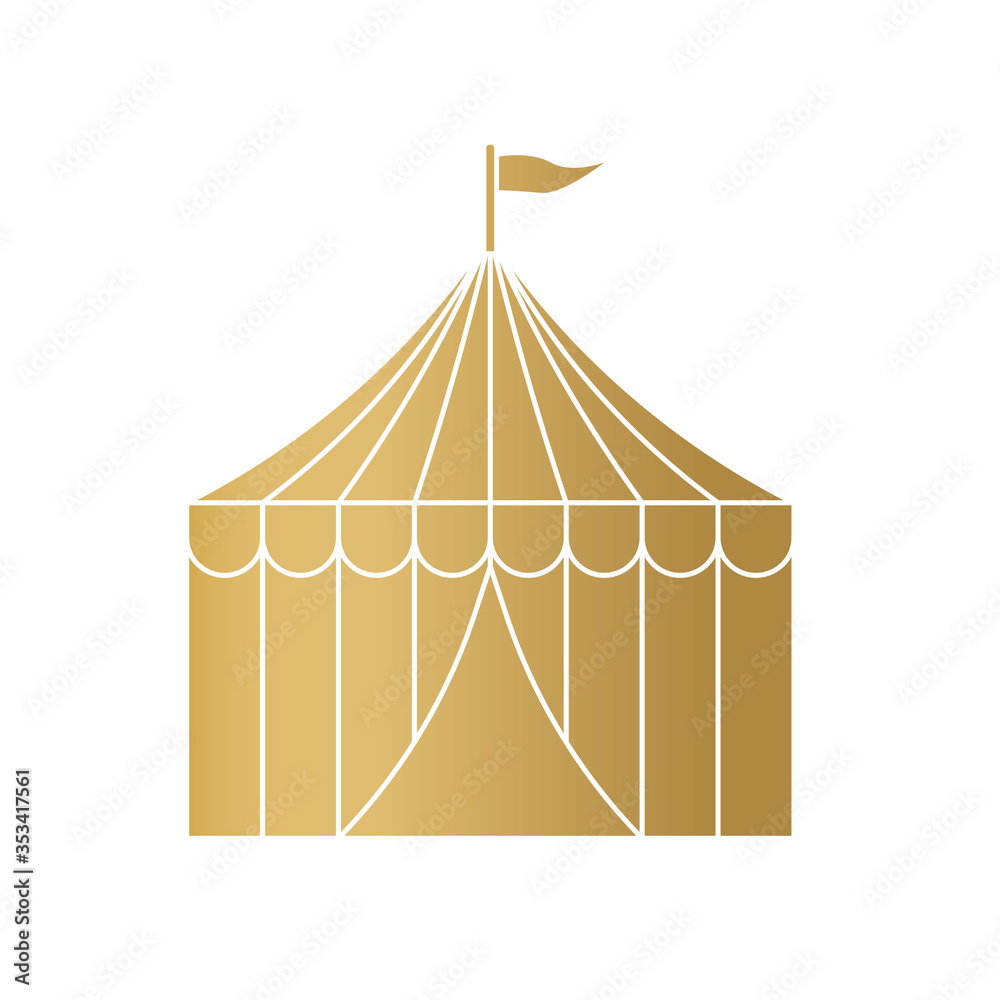 golden circus ten icon- vector illustration golden circus ten icon- vector illustration