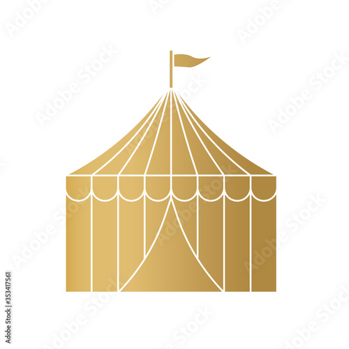 golden circus ten icon- vector illustration
