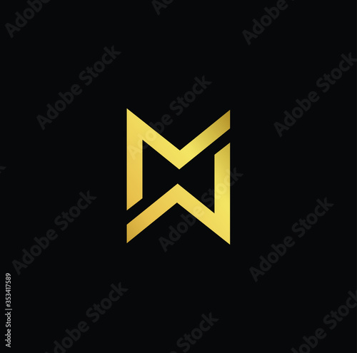  Professional Innovative Initial MW logo and WM logo. Letter WM MW Minimal elegant Monogram. Premium Business Artistic Alphabet symbol and sign photo