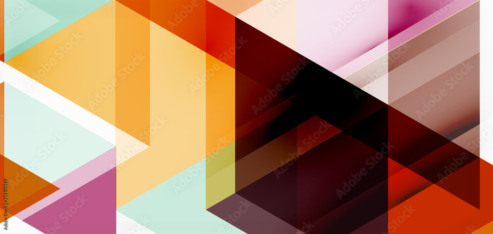 Geometric abstract background, mosaic triangle and hexagon shapes. Trendy abstract layout template for business or technology presentation, internet poster or web brochure cover, wallpaper Geometric abstract background, mosaic triangle and hexagon shapes. Trendy abstract layout template for business or technology presentation, internet poster or web brochure cover, wallpaper