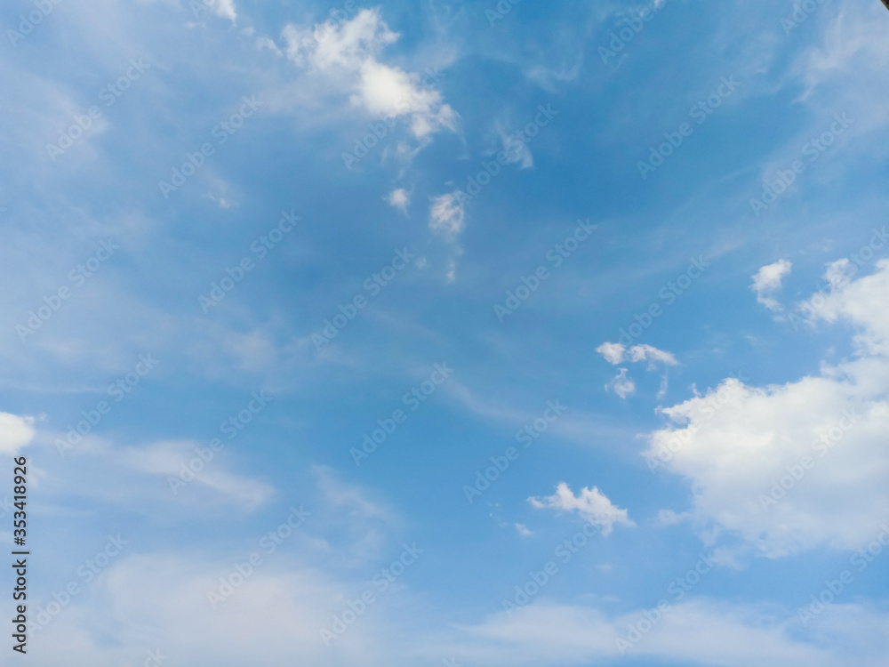 Fresh blue sky with cloudy as background.