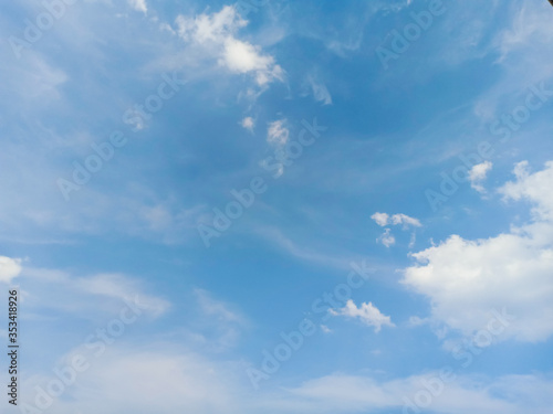 Fresh blue sky with cloudy as background.