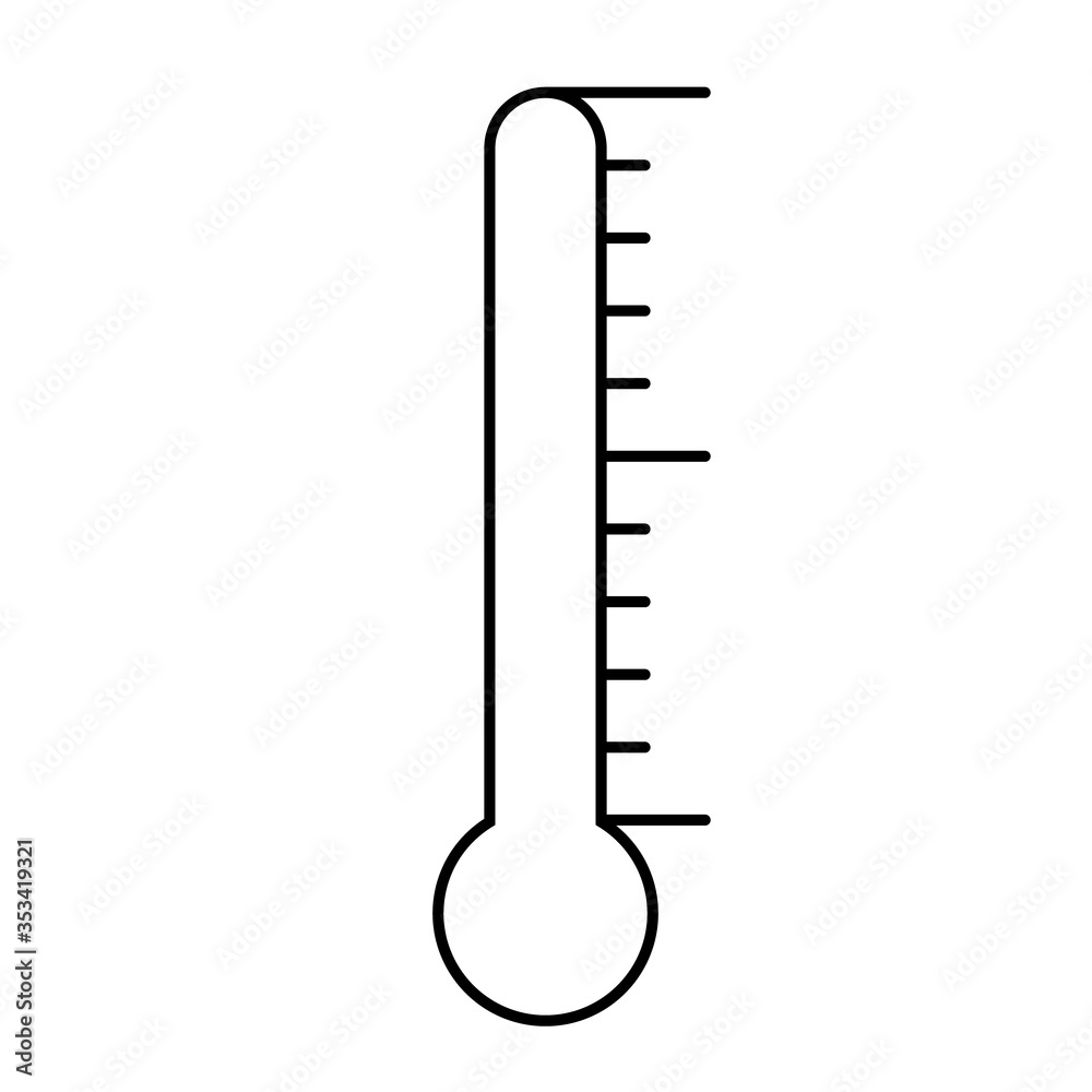 Blank Goal thermometer for teatchers. Clipart image isolated on white  background Stock Vector | Adobe Stock