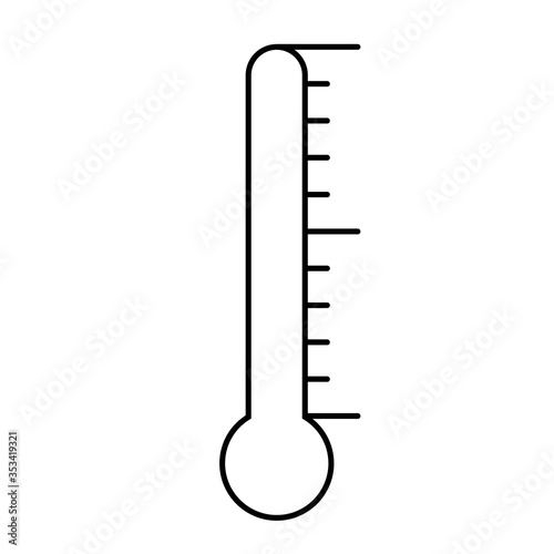 Blank Goal thermometer for teatchers. Clipart image isolated on white background