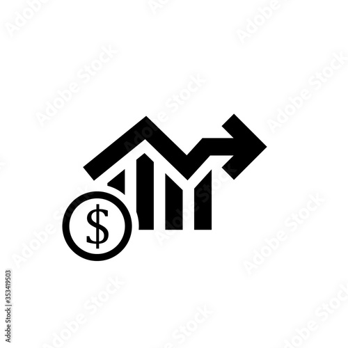 Stable trend icon. Clipart image isolated on white background