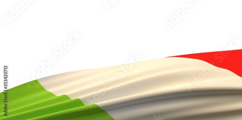 Картината върху платно italy flag digital modern in the wind 3d