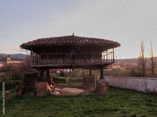 A granary in Soto del Barco. Asturias. Spain