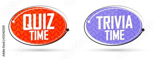 Quiz and Trivia banners design template, vector illustration