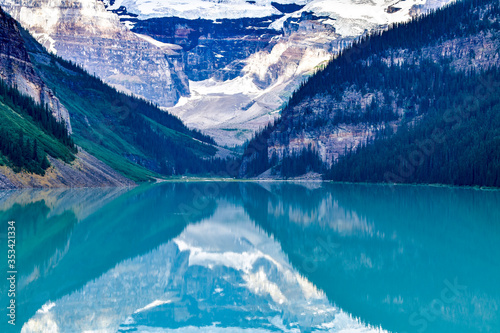 Reflection on Lake Louise in Alberta Canada