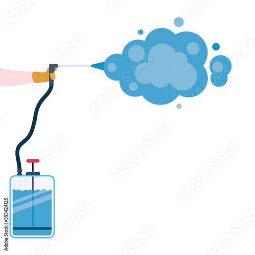 Pulverizer spray bottle with smoke vector design