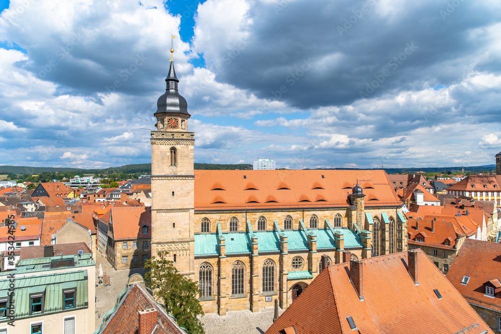 Fototapeta premium Stadtkirche Bayreuth Drohne