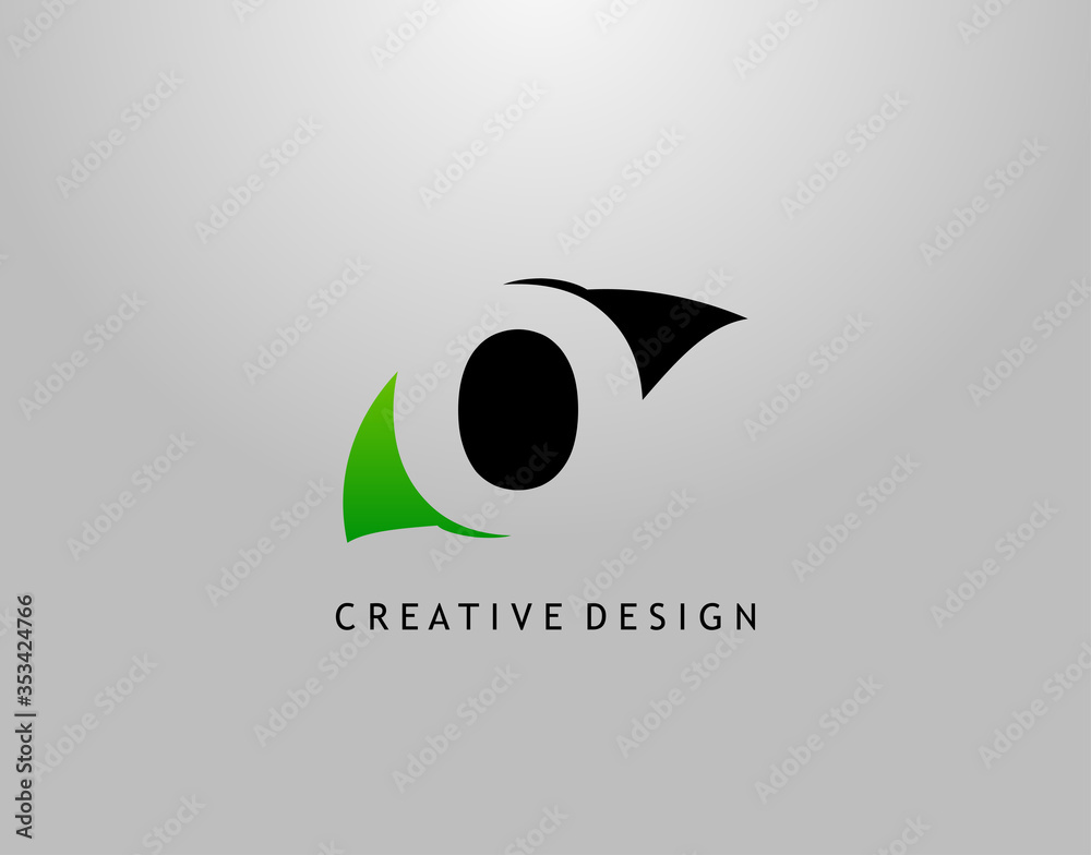 O Letter Logo. Modern Abstract of Hidden O With Simple Leave Shape. Eco Nature Concept Design. O Letter Logo. Modern Abstract of Hidden O With Simple Leave Shape. Eco Nature Concept Design.