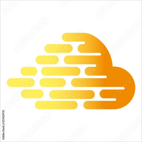 fast cloud logo designs vector template
