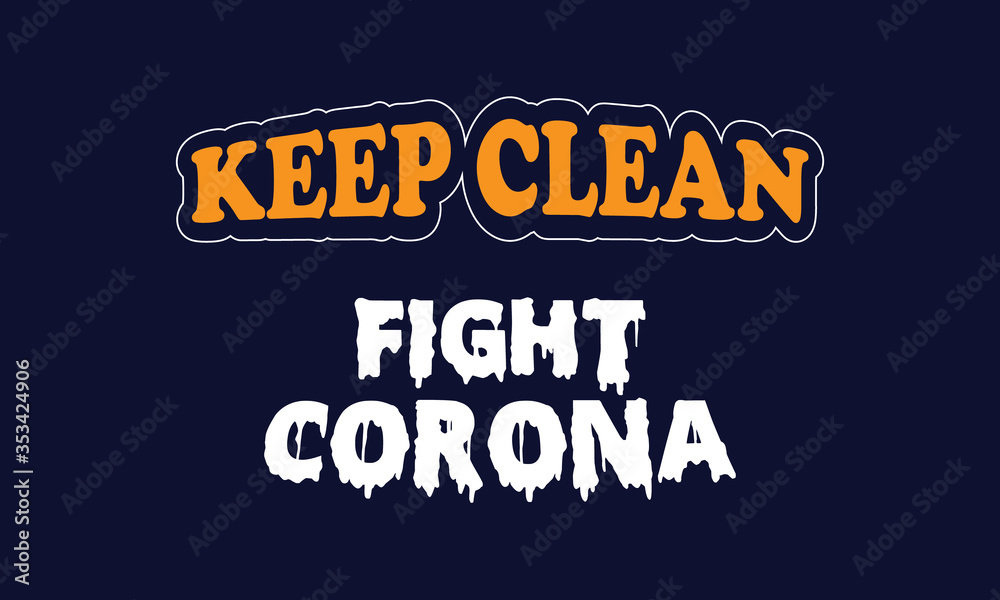Coronavirus T-Shirt Design || Keep Clean Fight Corona || Typography T-Shirt Design