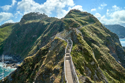 
Fuciño do Porco hiking tour, runs between cliffs on wooden walkways, very touristy, O Vicedo, Lugo, Spain
