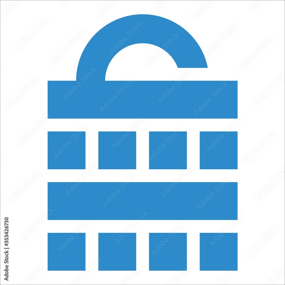 Abstract security vector icon illustration isolated. Lock security icon.
Abstract security vector icon illustration isolated. Lock security icon.