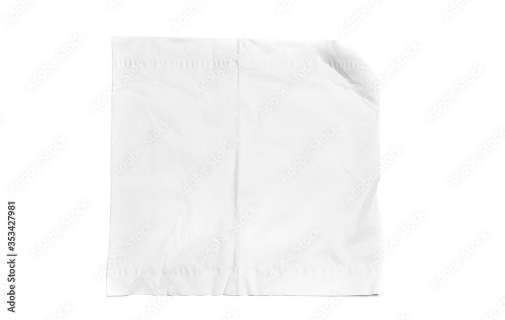 White tissues on white background
