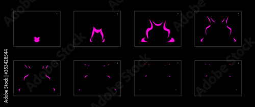 Poison explosion effect. Explosion Animation effect. Animation Sprite sheet for games, cartoon or animation. vector style animation effect 1066.