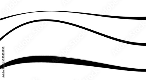 Abstract background.Black curve on white background.