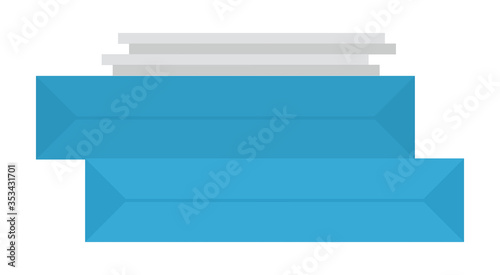 Flat stack stationery paper international a4 size vector image.