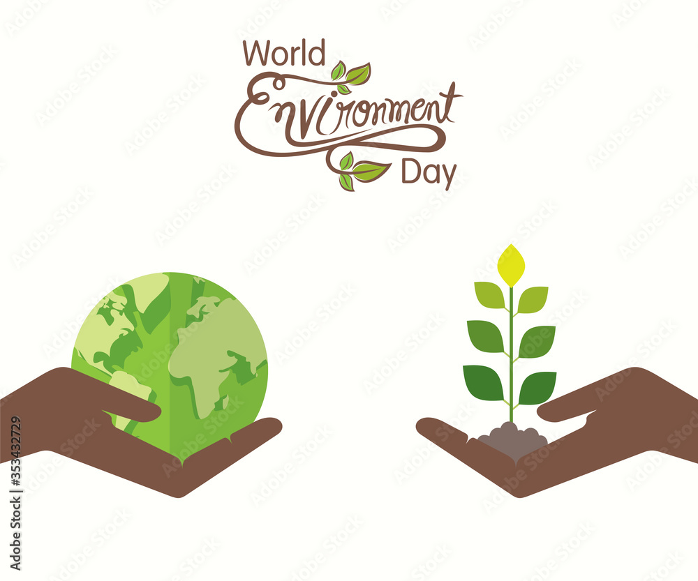 world environment day banner design - obrazy, fototapety, plakaty 
