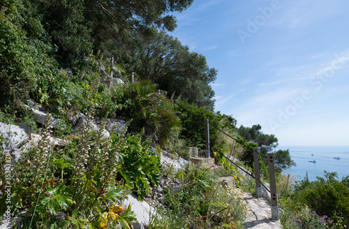Mediterranean steps footpath in Gibraltar