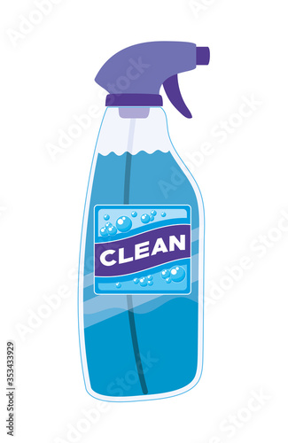 Clean spray bottle vector design