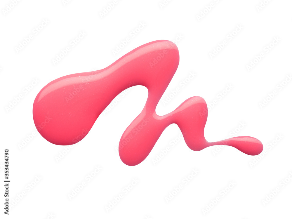 Blot of pink nail polish isolated on white Blot of pink nail polish isolated on white