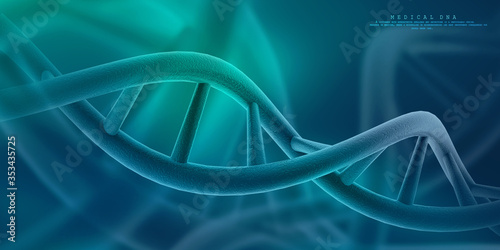 3d render of dna structure  abstract background 