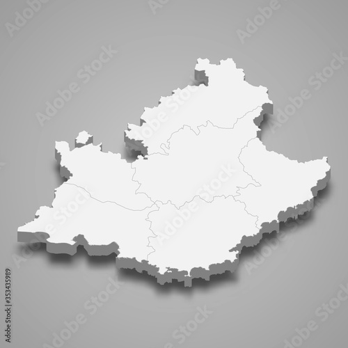 alpes cote d'azur 3d map region of France Template for your design