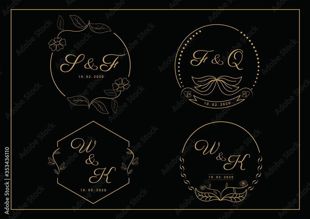 wedding monogram template 