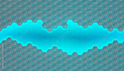 Abstract hexagonal futuristic background. 