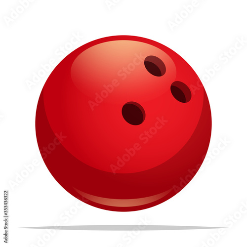 Bowling ball vector isolated illustration