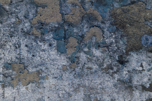 old cracked brown paint on a door with white gaps. texture, background. copy space