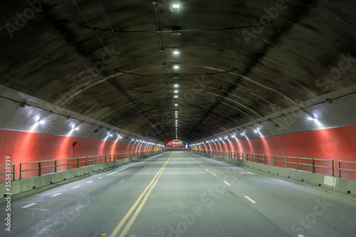 Stockton Street Tunnel connecting Chinetown and Nob Hill. San Francisco, California, USA.
