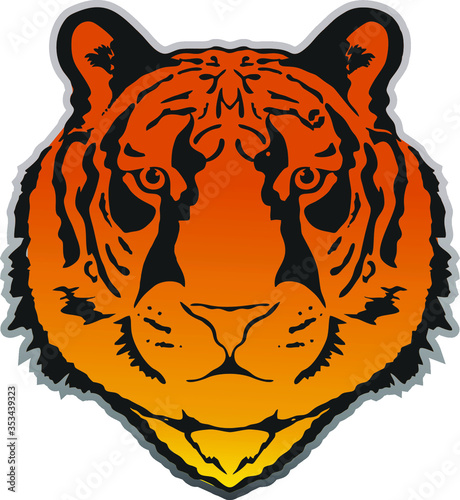 TIGERHEAD VECTOR ICON photo