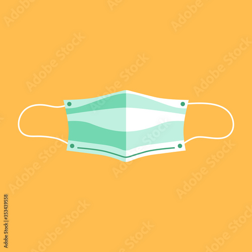 Vector isolated respiratory medical mask illustration