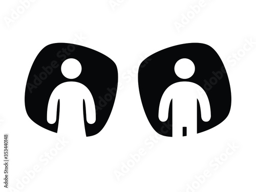 gender symbol, man and woman, the sign of restroom or toilet