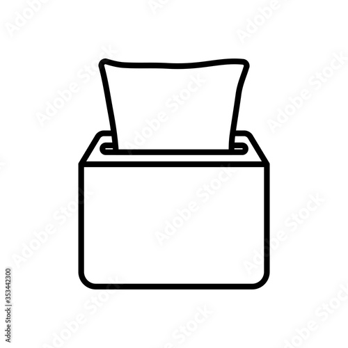 tissues box icon, line style