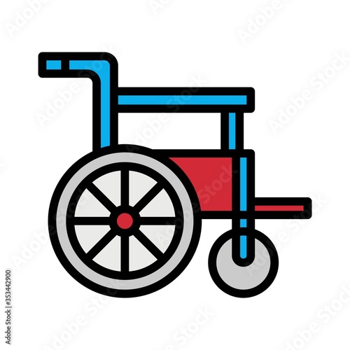 wheel chair filled outline Icon