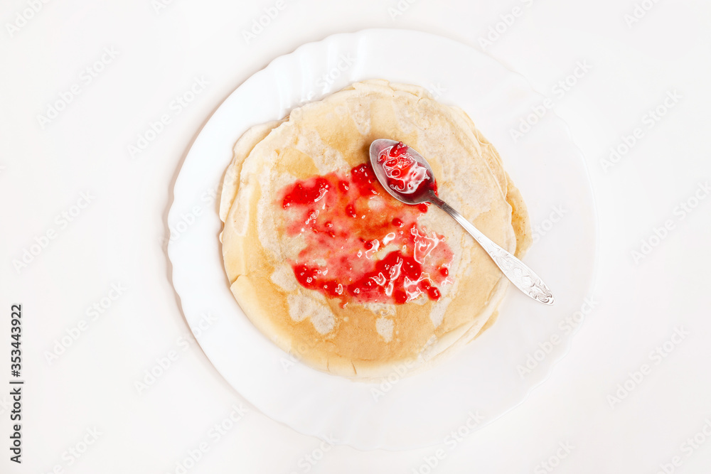 Tasty pancakes on Shrovetide on background Tasty pancakes on Shrovetide on background