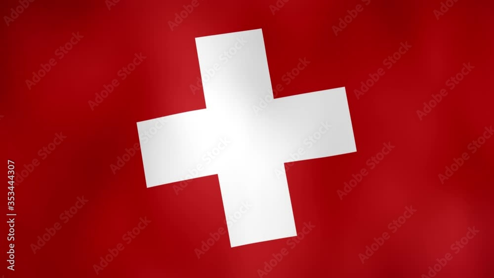 The national flag of Switzerland waving animation - 4k The national flag of Switzerland waving animation - 4k