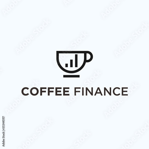 coffee finance logo. coffee icon